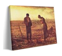 Poster imprimé sur toile de Jean François Millet Painter Works《The Angelus》 - Décoration murale moderne pour chambre à coucher - 40 x 60 cm