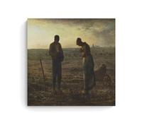 Poster imprimé sur toile de Jean François Millet Painter Works《The Angelus》 Décoration murale moderne pour chambre à coucher 30 x 30 cm