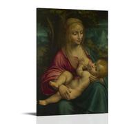 Poster imprimé The Nursing Virgin By Leonardo Da Vinci - Décoration murale sur toile - 60 x 90 cm