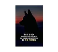 Poster inspirant du loup « The Wolf Doesn't Perform in The Circus » Décoration murale Poster familial Bar Restaurant Garage Café Panneau d'art Cadeau sans cadre 24