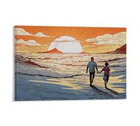 Poster inspirant « Father And Daughter », « The True Meaning of Father's Love », « The True Meaning of Father's Love », « Girl » - Poster d'inspiration vintage - Toile murale - Décoration esthétique