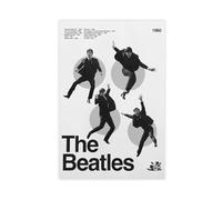 Poster inspiré des Beatles - Art mural moderne et minimaliste - Noir et blanc - Paul McCartney John Lennon George Harrison Ringo Starr - Décoration pour chambre à coucher, bureau, chambre - Cadeau