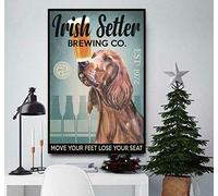 Poster irlandais Setter Brewing Co Beer - Décoration murale en métal - 20,3 x 30,5 cm