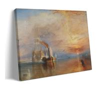 Poster J. M. W. Turner Art The Fighting Temeraire, Tugged to Her Last Berth to Be Broken Up - Art imprimé sur toile - 50 x 75 cm