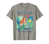 Poster japonais Disney La Petite Sirène T-Shirt, Homme, Ardoise, XXL