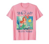 Poster japonais Disney La Petite Sirène T-Shirt, Homme, Rose, XXL