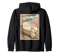 Poster Japonais Traditionnel Mangeant des Ramen Extraterrestre Sweat à Capuche