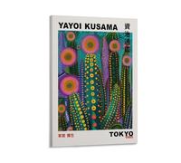 Poster japonais Yayoi Kusama Art Poster traditionnel japonais Décoration murale Poster asiatique Art japonais Poster japonais sur bois Poster 8 Impression sur toile Décoration murale Peinture pour la