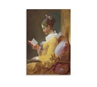 Poster Jean-Honoré Fragonard Painter Work (Une jeune fille qui lise) - Décoration murale pour salon - 20 x 30 cm