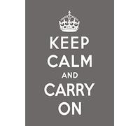 Poster Keep Calm Carry on Gris Déco Wall Art