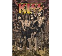 Poster Kiss Band Photos Montage Kiss Band Merchandising Kiss Collectibles Kiss Memorabilia Heavy Metal Music Merch 1970 Retro Vintage Makeup Accessories Concert Cool Wall Decor Art Print Poster Art Print 40,6 x 61 cm