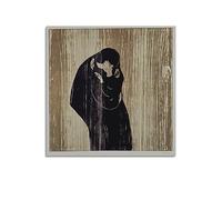 Poster Kiss IV par Edvard Munch - Impression sur toile - Décoration d'intérieur - 40 x 40 cm
