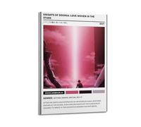 Poster Knights of Sidonia Love Woven in The Stars - Art mural sur toile moderne pour salon, chambre à coucher - 30 x 45 cm - Style cadre