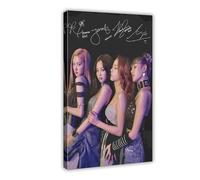Poster Kpop Blackpink 25, impression sur toile, décoration murale, peintures pour salon, chambre à coucher, décoration avec cadre, 50 x 75 cm