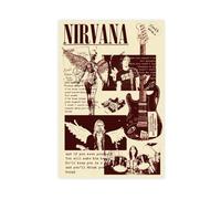 Poster Kurt Cobain (8) sur toile - Décoration murale pour salon, chambre à coucher - 30 x 45 cm