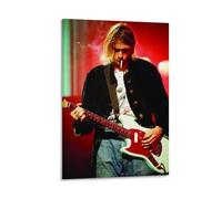 Poster Kurt Cobain - Décoration murale d'intérieur - Pour bar, restaurant - Esthétique - Affiche de salon - 40 x 60 cm - Style cadre