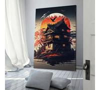 Poster « La Maison du Soleil Levant » - Décoration murale - Style rétro - Style nordique - Impression sur toile - Cadeau d'anniversaire pour femme - 50 x 75 cm