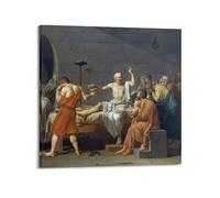 Poster La Mort de Socrate - Jacques-Louis David - Décoration murale - 30 x 30 cm