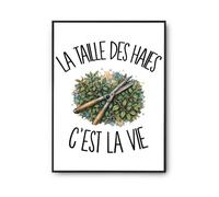 Poster La taille des haies c'est la vie | Affiche Papier Photo 310 g Finition Perlée Format Taille A3 | Décoration Murale Salon Chambre Bureau | Cadeau Jardinier Jardinière Crémaillère Anniversaire