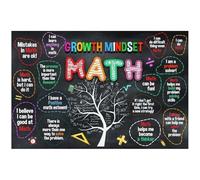 poster Laminated Inspirational Math Posters, Growth Mindset Quotes for Elementary Classroom, Wall Decor to Encourage Kids, Teacher & Parent Resources (Unframed,08x12inch(20x30cm))