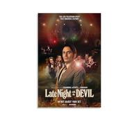 Poster Late Night with The Devil - Art mural sur toile esthétique vintage - Peinture décorative pour salon, chambre à coucher - 30 x 45 cm - Style sans cadre