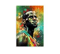 Poster Lebron James sur toile - Peinture décorative moderne et esthétique - Pour chambre à coucher, salon - 40 x 60 cm - Sans cadre - Style 1