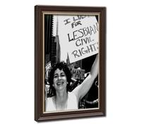 Poster lesbienne sur toile représentant les droits civils féministes - Décoration de chambre à coucher, bureau, chambre, cadeau - 50,8 x 76,2 cm (L x l)