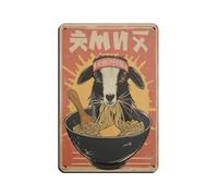 Poster Leuke avec inscription « Met Geit Die Ramen Eet » - Décoration murale - 20 x 30 cm