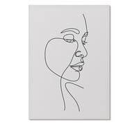 Poster Line Art 210 x 297 Visage trait minimaliste esquisse Moderne Poster Deco