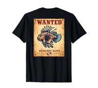 Poster Lionfish Wanted Dead Not Alive pour la plongée sous-Marine Amusante T-Shirt
