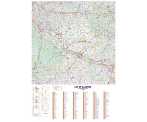 Poster - Lot-et-Garonne (119 x 85 cm) | Blay Foldex - Papier 150 g avec plastification mate