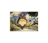 Poster lot of 5 Les films du Studio Ghibli Mon voisin Totoro Le Voyage de Chihiro Princesse Mononoké Le Château dans le ciel Kiki la petite sorcière 51 x 35,5 cm