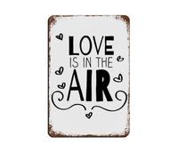 Poster « Love Is In The Air » avec inscription « Love Is In The Air » - Décoration murale - 20 x 30 cm