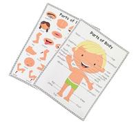 Poster ludique du corps humain pour enfants d'âge préscolaire, papier déchiré avec motif coloré, 28,5 x 21 cm, tableau d'apprentissage anatomique