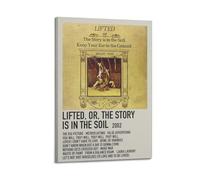 Poster lumineux « Eyes Album Lifted Or The Story Is in The Soil » - Décoration murale - Impression sur toile vintage pour salon, chambre à coucher - 60 x 90 cm - Style cadre