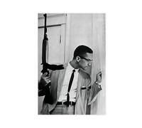 Poster Malcolm X sur toile pour décoration de chambre à coucher, bureau, chambre, cadeau, sans cadre, 30 x 45 cm