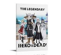 Poster manga The Legendary Hero Is Dead 2 - Impression sur toile - Décoration murale - 50 x 75 cm - Style 2 - Cadre 2