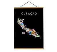 Poster Map of Curaçao - B2 - 50 x 70 cm