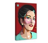 Poster Maria Callas, La Divina sur toile pour décoration de chambre à coucher, paysage sportif, décoration de bureau, chambre, cadeau, 60 x 90 cm