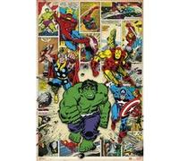 Poster Marvel Comic Here Come The Heroes