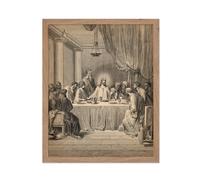 Poster Master Affiche religieuse vintage - Impression chrétienne rétro - Cadeau pour ami artiste - La Cène, Jésus-Christ et ses disciples, Bible