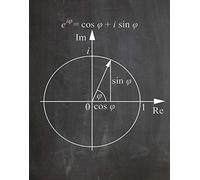 Poster mathématique Euler's Formula - WB204, Tableau noir, 5 x 7