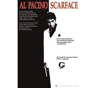 Poster maxi film Scarface (Al Pacino, noir et blanc) - 61x91cm