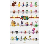Nintendo Affiche SUPER MARIO Character Parade – 91 x 61 cm