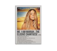 Poster « Me I Am Mariah... The Elusive Chantuese de Mariah Carey » - Art mural vintage - Impression sur toile esthétique - Décoration pour salon, chambre à coucher - 30 x 45 cm - Sans cadre