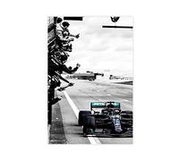 Poster Mercedes de Formule 1 sur toile - Décoration pour chambre à coucher, bureau, chambre - Cadeau sans cadre - 50 x 75 cm