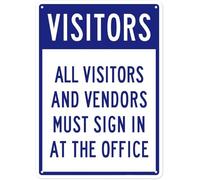 Poster Métallique Tous Les Visiteurs Et Vendeurs Doivent Pas Facile À Déformer Affiche Métal Art Metal Tin Sign pour Jardin Rue Coopérative 20X30Cm