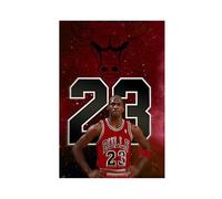 Poster Michael Jordan joueur de basket-ball (15) - Impression sur toile - Décoration pour chambre à coucher, bureau, chambre - Cadeau - Sans cadre - 30 x 45 cm
