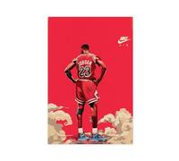 Poster Michael Jordan joueur de basket-ball (16) - Impression sur toile - Décoration pour chambre à coucher, bureau, chambre - Cadeau - Sans cadre - 30 x 45 cm