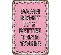 Poster Milkshake « My Milkshake Brings All The Boys to The Yard » - Impression « Damn Right It's Better Thank Yours » - Impression milkshake vintage - Plaque en métal pour la maison, le jardin, le